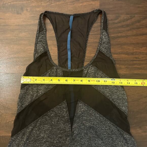 Lululemon If You're Lucky gray and black mesh panel tank top - Picture 9 of 10